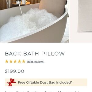 Elegant Cream Bath Pillow
